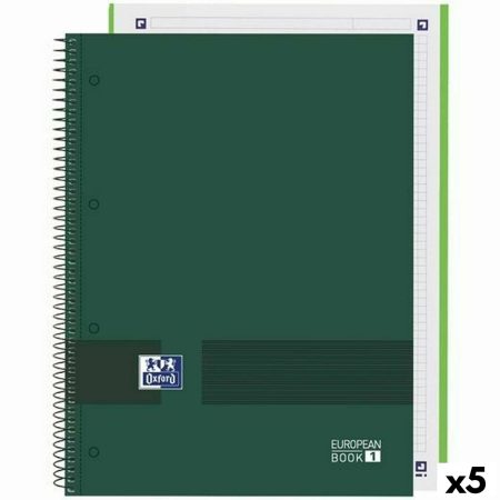 Quaderno Oxford European Book Write&Erase Verde militare A4 (5 Unità)