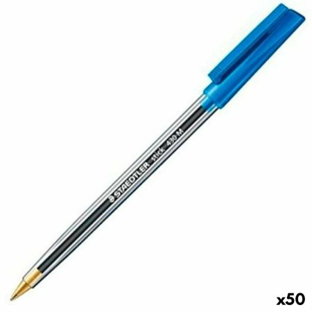 Penna Staedtler Stick 430 Azzurro (50 Unità)