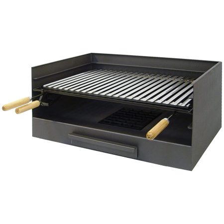 Barbecue Imex el Zorro Centrotavolo Grill Carbone Nero Acciaio inossidabile 61 x 40 x 32 cm Made in Italy Global Shipping