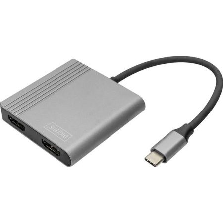 Digitus DA-70828 HDMI / USB-C® Adattatore [1x USB-C® - 2x Presa HDMI] Nero Schermato