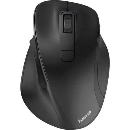 Hama MW-500 Mouse ergonomico Senza fili (radio) Ottico Nero 6 Tasti 1600 dpi Ergonomico