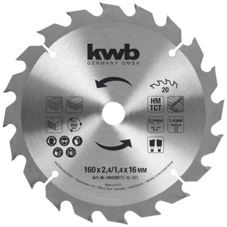 kwb 584359 Lama circolare 160 x 16 mm 1 pz.