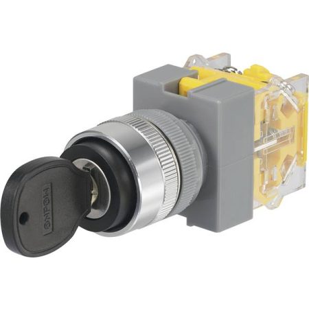 TRU COMPONENTS 704536 Y090-A-20Y/33 Interruttore a chiave 250 V/AC 5 A 2x (On) / Off / (On) 2 x 45 ° IP40 1 pz.