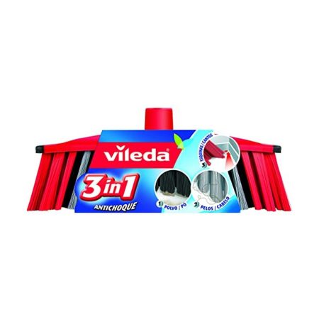 Spazzola Vileda 142156 Nero Rosso Grigio Multicolore Plastica Made in Italy Global Shipping