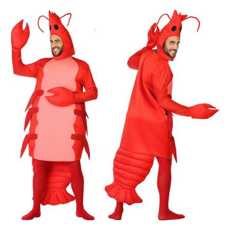 Costume per Adulti Rosso Gamberi animali (2 Pezzi)