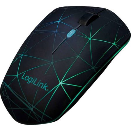 LogiLink ID0172 Mouse Bluetooth® Ottico Nero 3 Tasti 1600 dpi Illuminato