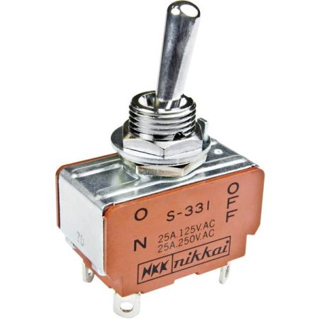 NKK Switches S338 S338 Interruttore a levetta 125 V/AC 15 A 2x (On) / Off / (On) Momentaneo / 0 / Momentaneo 1 pz.