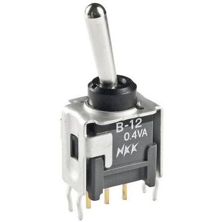 NKK Switches B18AH B18AH Interruttore a levetta 28 V/DC 0.1 A 1x (On) / Off / (On) Momentaneo / 0 / Momentaneo 1 pz.