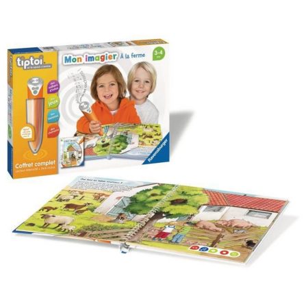 Libro interattivo per bambini Ravensburger Complete interactive reader box + Book Imagier At the farm Tiptoi (FR)
