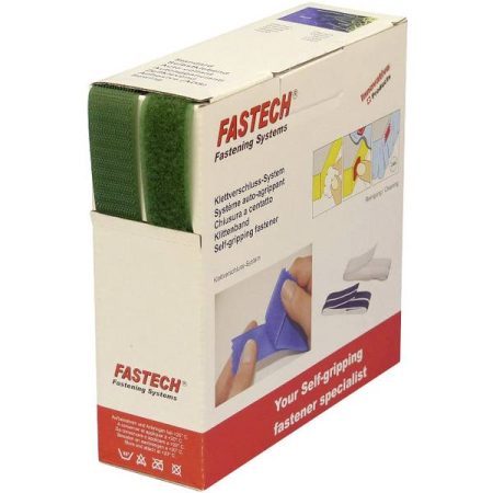 FASTECH® B25-STD033510 Nastro a strappo da cucire Lato morbido e lato rigido (L x L) 10 m x 25 mm Verde 10 m