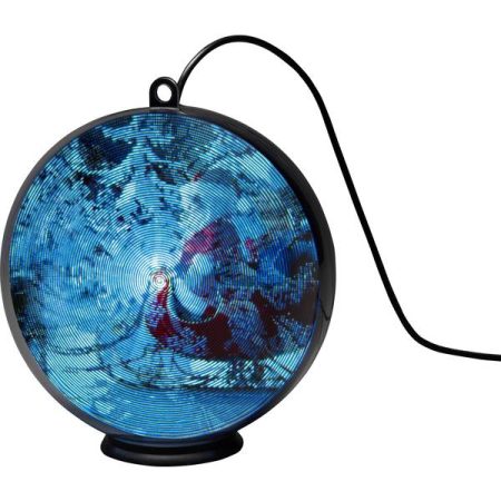 Konstsmide 1560-700 Immagine per finestra LED Babbo Natale con slitta LED (monocolore) Nero Temporizzate