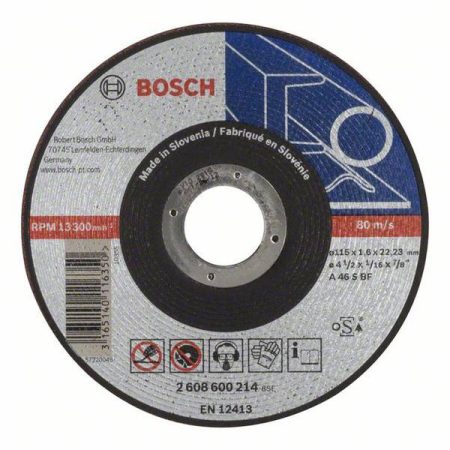 Bosch Accessories A 46 S BF 2608600214 Disco di taglio dritto 115 mm 1 pz. Metallo