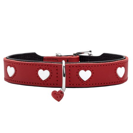 Collare per Cani Hunter Love S/M 35-43 cm Rosso Made in Italy Global Shipping