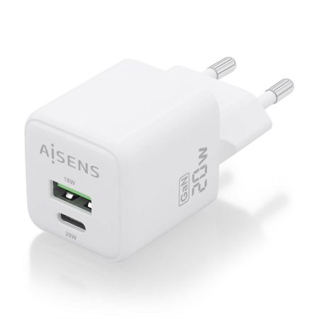 Caricabatterie da Parete Aisens ASCH-20W2P010-W Bianco 20 W (1 Unità)