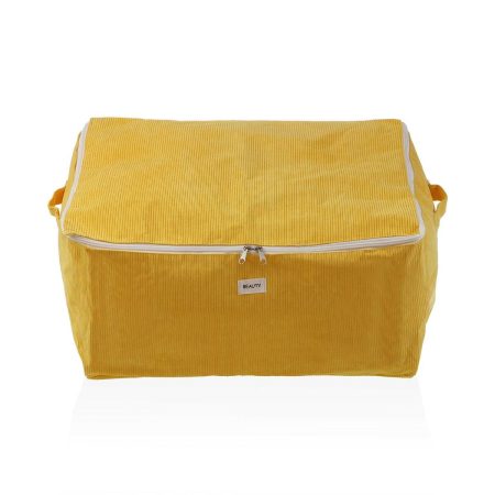 Scatole Portaoggetti Versa Corduroy 40 x 25 x 50 cm Giallo Made in Italy Global Shipping