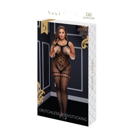 Body di Pizzo Jaquard Lace Suspender Taglia Grande Baci Lingerie 00186 (Queen) colore