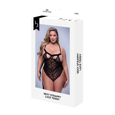 Body Baci Lingerie Sexy Strappy Lace Nero Queen colore