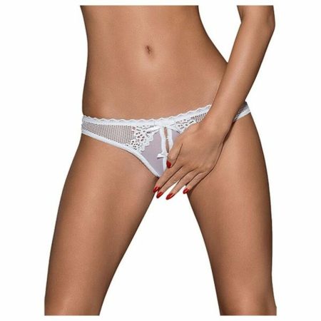 Slip Bianchi con Pizzo Alabastra Obsessive OBS-8208991-S/M-OLD S/M Bianco colore