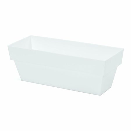 Vaso rettangolare da Balcone Plastiken Limited Bianco (12 x 30 cm) Made in Italy Global Shipping