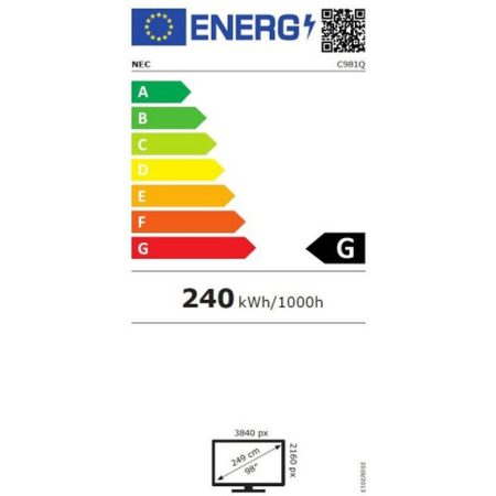 Monitor Videowall NEC C981Q 4K Ultra HD 98"